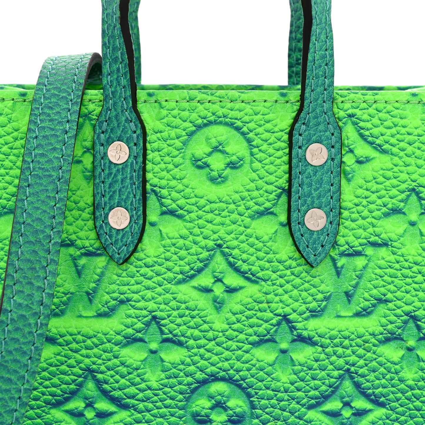 Taurillon Illusion Sac Plat XS Bleu Vert