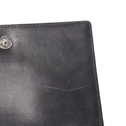 Christian Dior Grained Calfskin Diorama Wallet on Chain Pouch Black 9 of 18