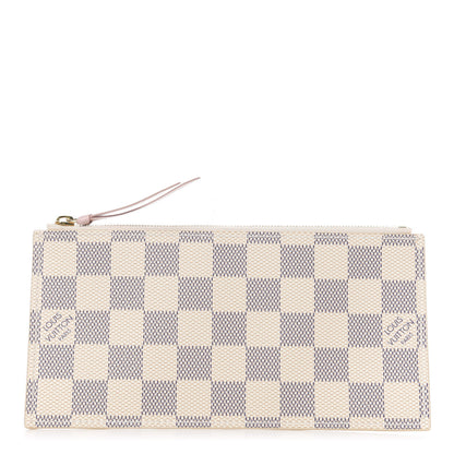 Louis Vuitton Damier Azur Felicie Chain Wallet Zippered Insert Rose Ballerine 1 of 5