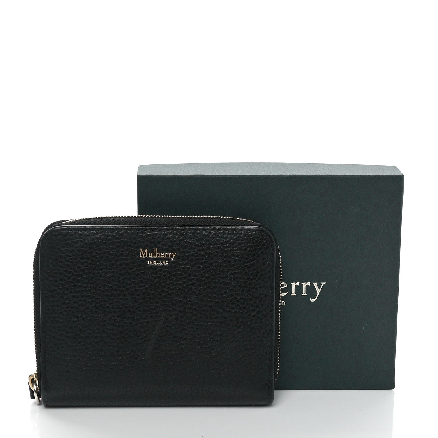 Mulberry Small Classic Grain Zip Around Purse Black 10 of 10