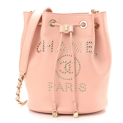Chanel Caviar Deauville Drawstring Bucket Bag Light Pink 1 of 11