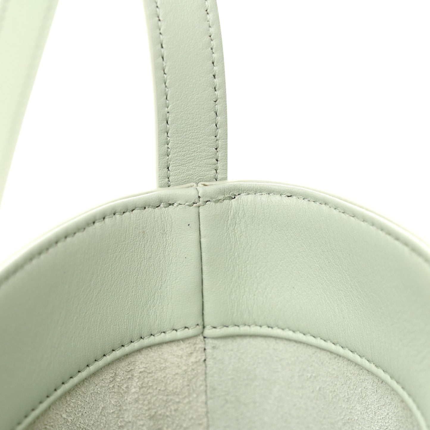 Smooth Calfskin Mini Cuir Triomphe Bucket Bag Jade