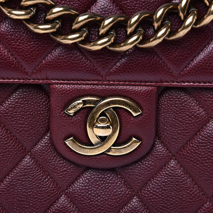 Chanel Caviar Quilted Large Retro Class Flap Burgundy 9 of 18