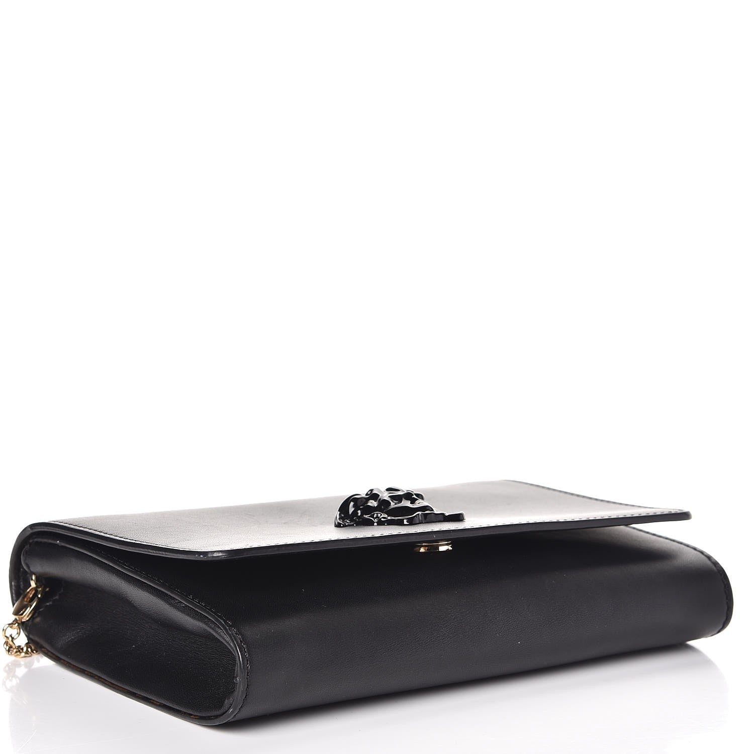 Versace Calfskin Palazzo Chain Evening Bag Black 7 of 15