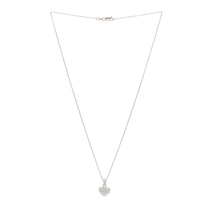 Roberto Coin 18K White Gold Diamond .44ctw Tiny Treasures Puffed Heart Pendant Necklace 2 of 4