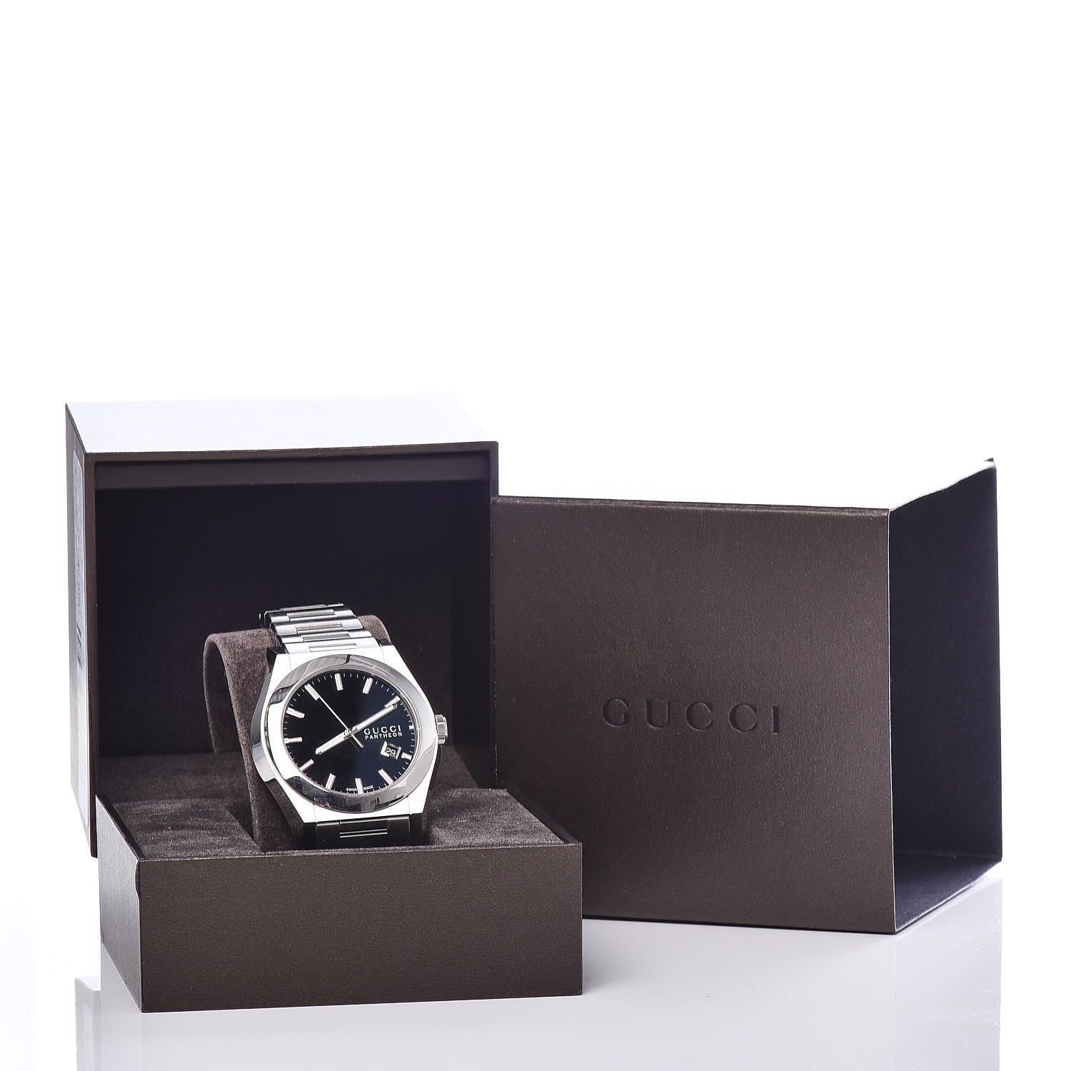 Gucci Stainless Steel 44mm Pantheon Quartz Watch Black 7 of 7