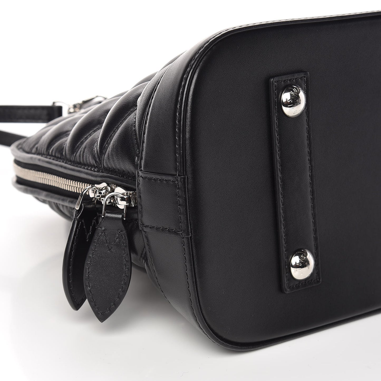 Lambskin Studded Malletage Alma PM Black