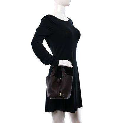 Hermes Taurillon Clemence Picotin Lock 18 PM Rouge Sellier 2 of 11
