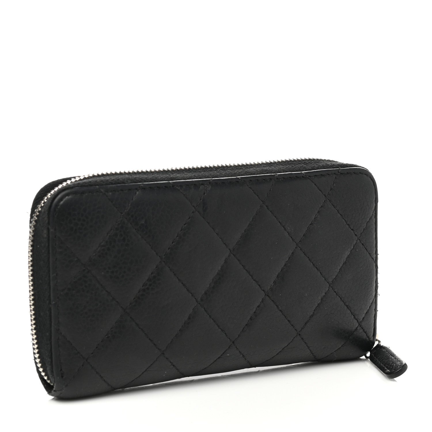 Chanel Caviar Quilted Medium Zip Around Wallet Black 3 of 9