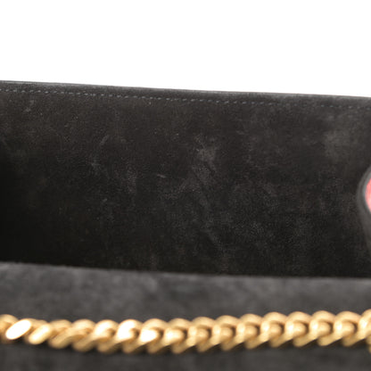 Saint Laurent Metallic Calfskin Small Classic Monogram Kate Satchel Red 11 of 12