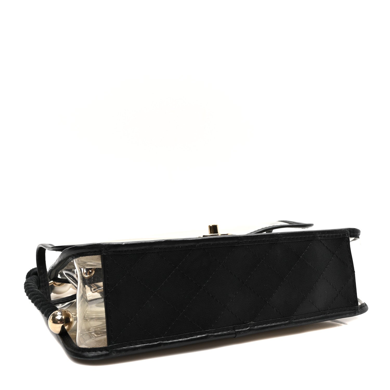 Chanel Lambskin PVC Sand By The Sea Flap With Pearl Strap Black 4 of 9