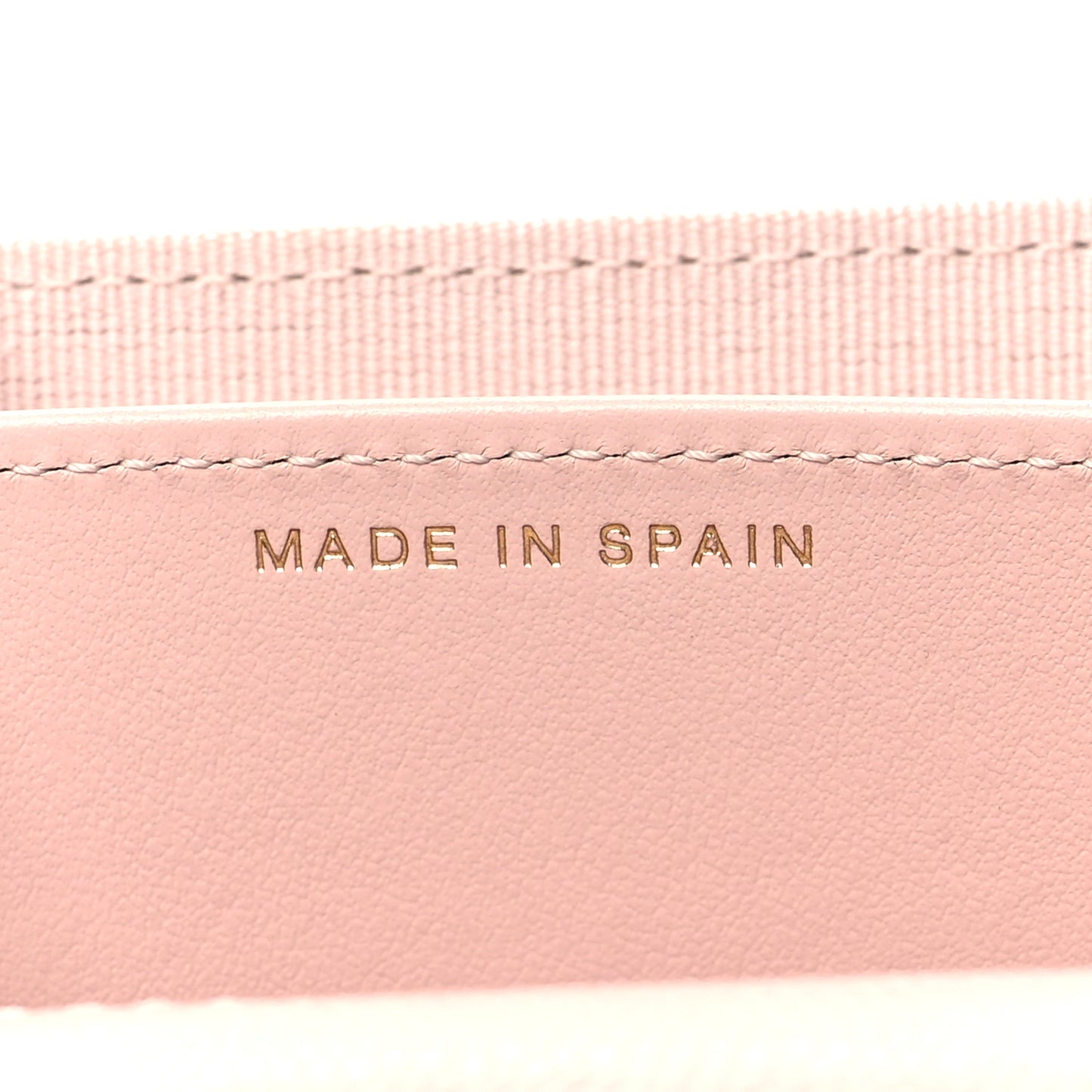 Caviar Quilted Crystal Enamel Flap Card Holder Pink