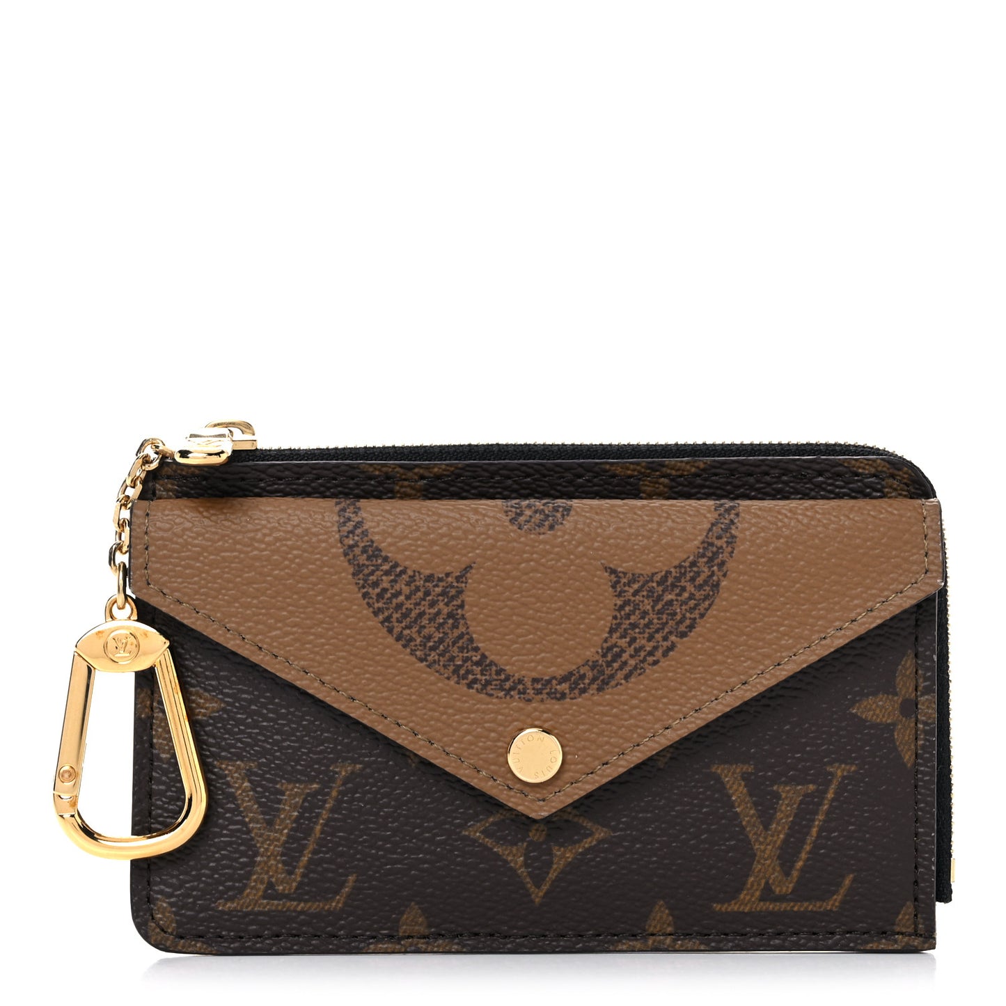 Reverse Monogram Recto Verso Card Holder Brown