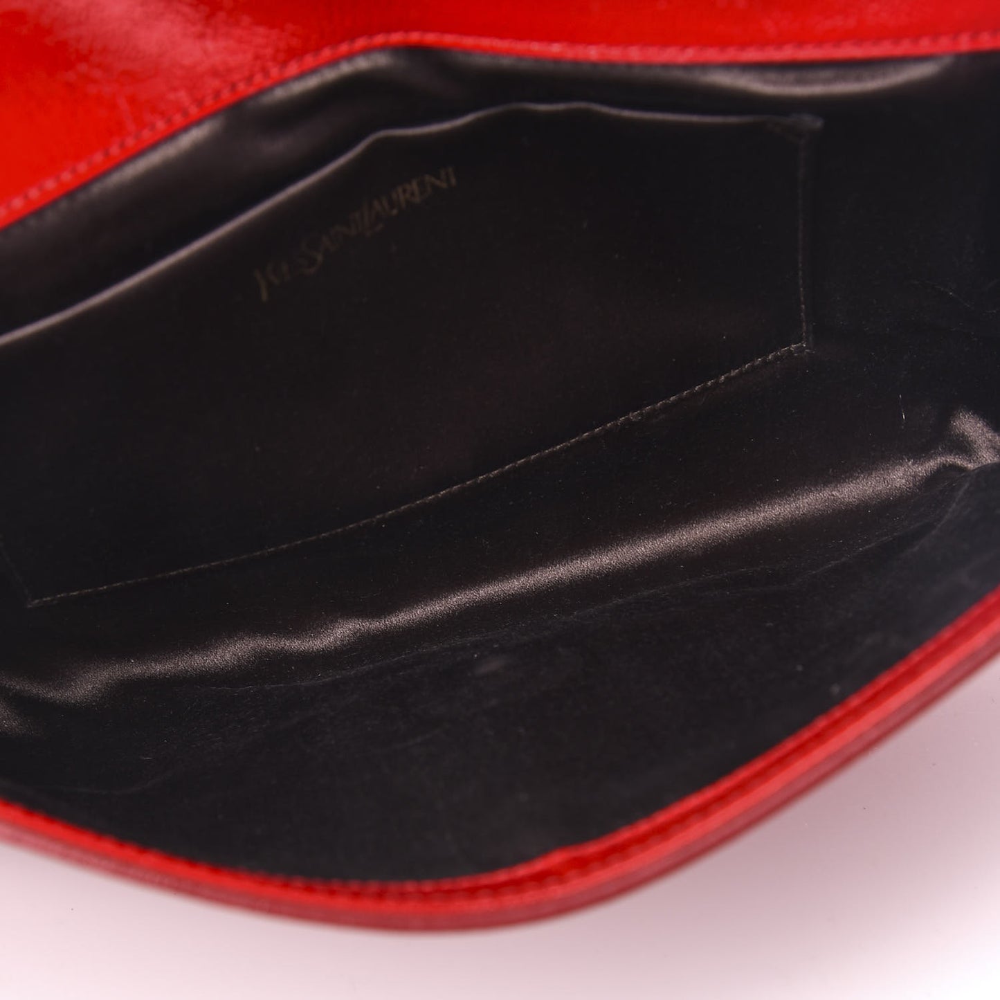 Textured Patent Monogram Large Belle De Jour Clutch Red