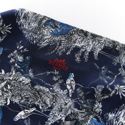 Hermes Silk Equateur Maxi Twilly Marine Gitane 3 of 3