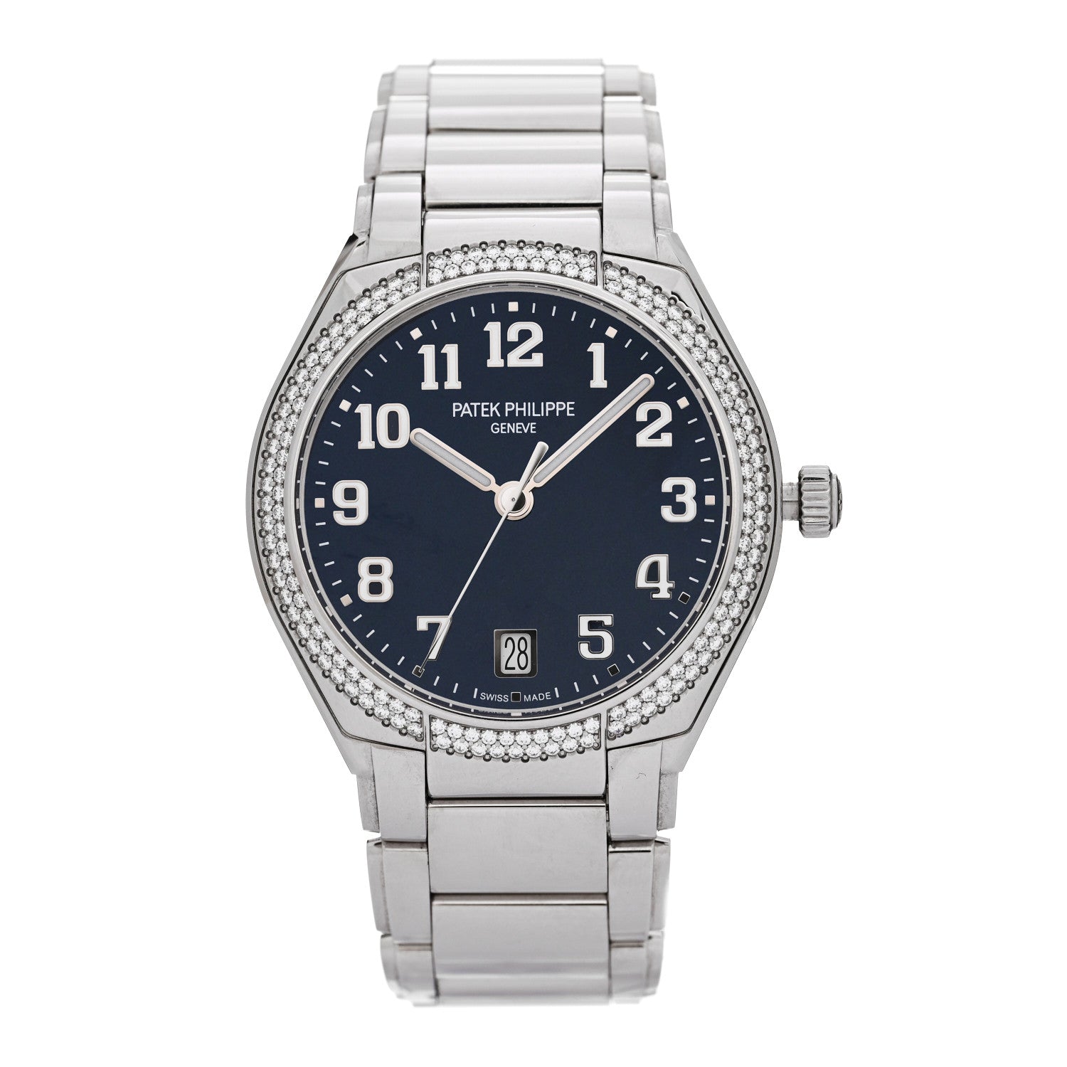 Patek Philippe Stainless Steel Diamond 36mm Twenty-4 Automatic Watch Blue 7300/1200A-001 1 of 5