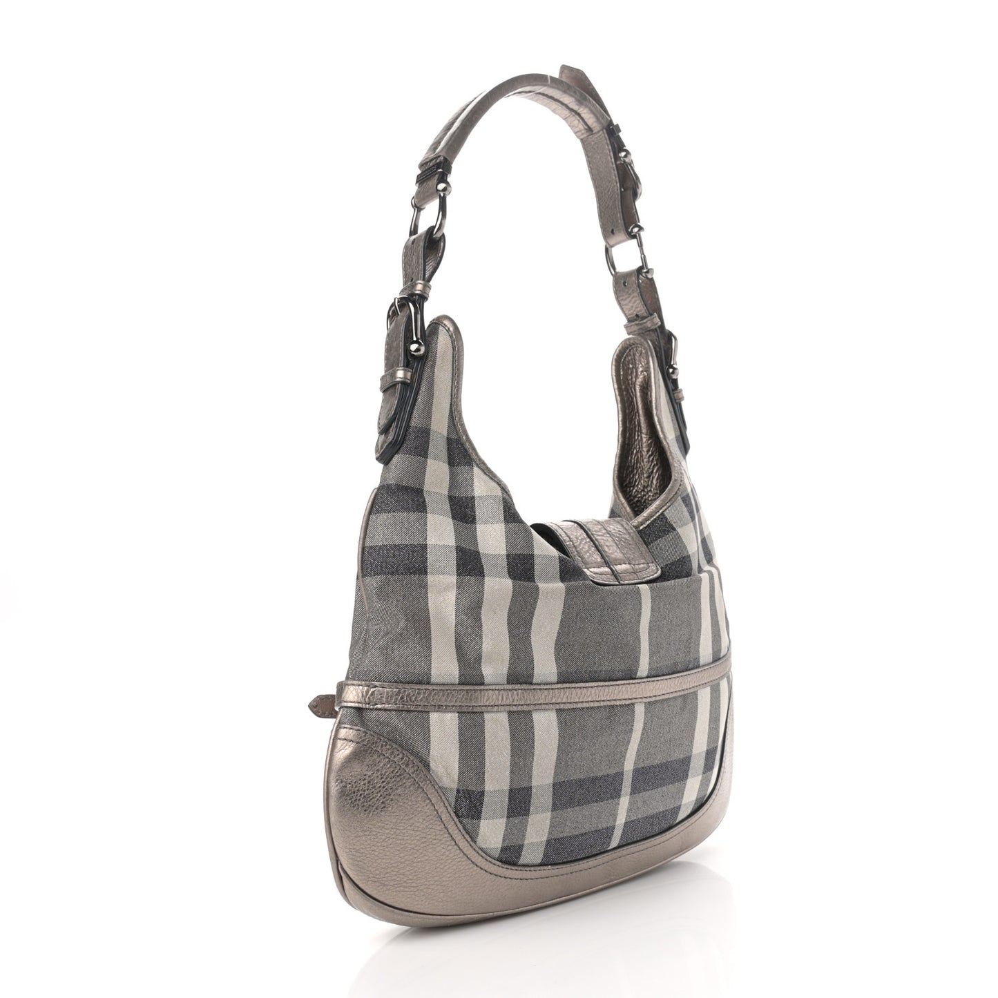 Shimmer Check Brooke Hobo Silver