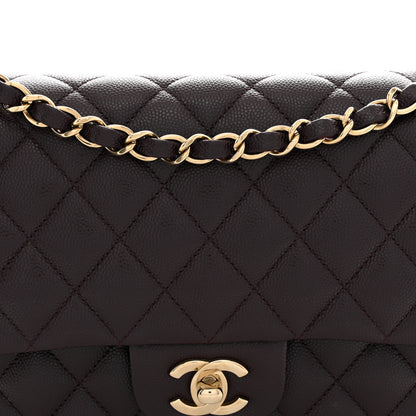 Chanel Caviar Quilted Medium Double Flap Brown 8 of 11