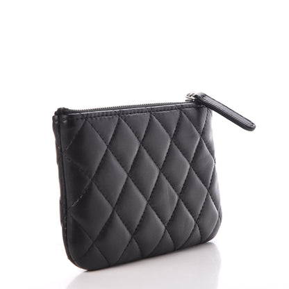 Chanel Lambskin Quilted Small Cosmetic Case Black 3 of 7