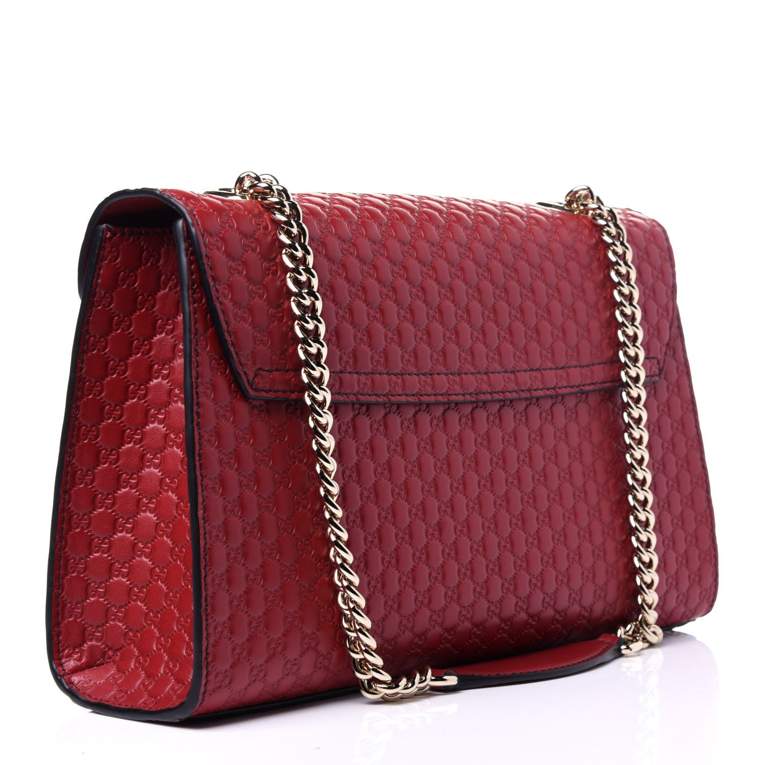 Gucci Microguccissima Medium Emily Chain Shoulder Bag Red 3 of 11