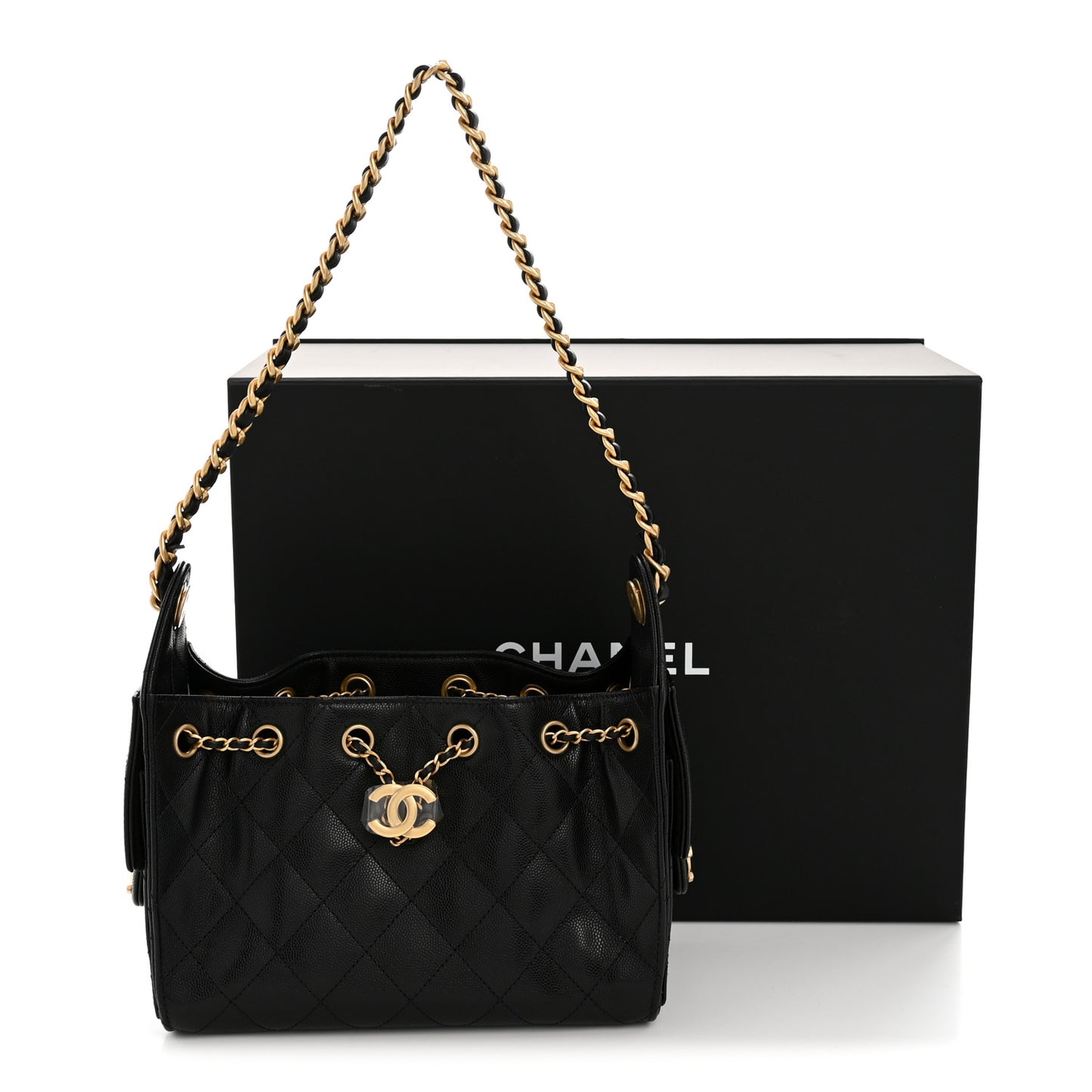 Caviar Quilted Mini Chanel 25 Handbag Black