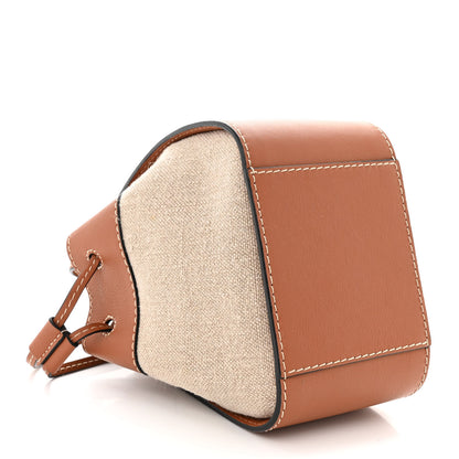 Loewe Calfskin Canvas Mini Hammock Shoulder Bag Natural Tan 4 of 10