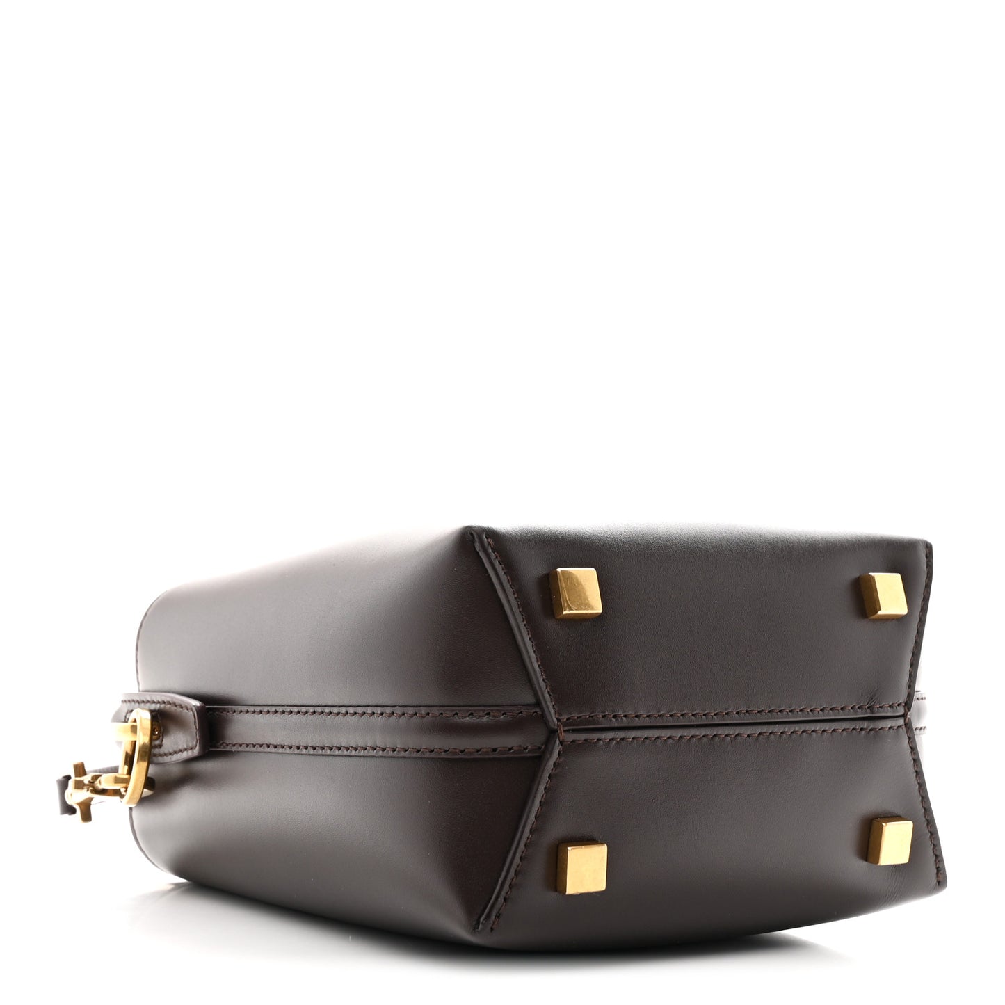 Shiny Calfskin Le 37 Mini Bucket Bag Dark Sweet Chocolate