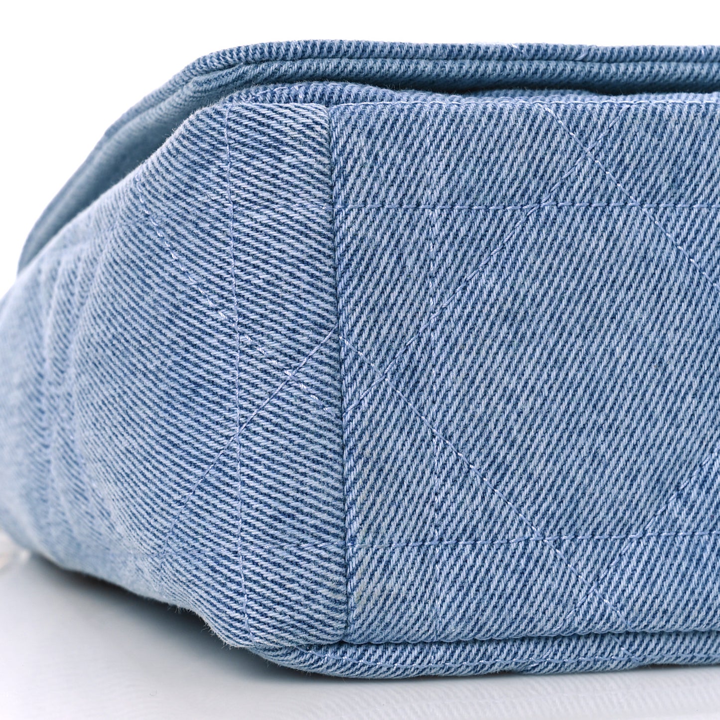 Denim Macrocannage Medium Caro Bag Blue