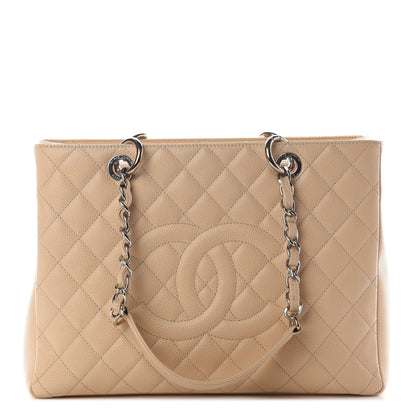Chanel Caviar Quilted Grand Shopping Tote GST Beige Clair 1 of 10