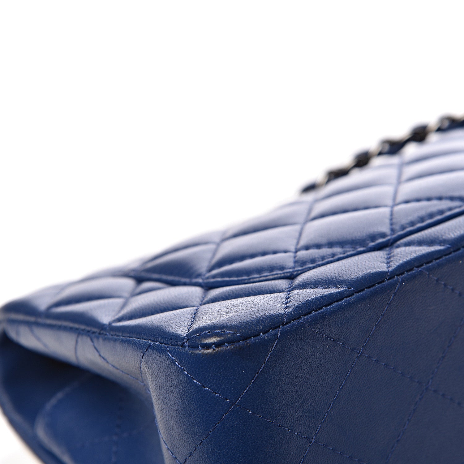 Chanel Lambskin Quilted Mini Rectangular Flap Dark Blue 11 of 15