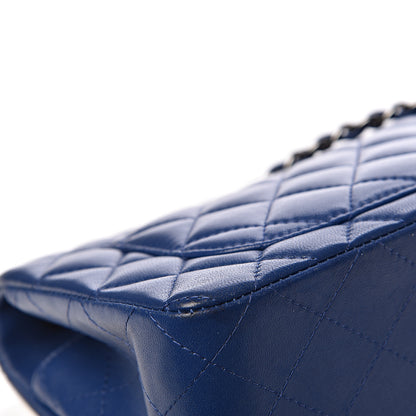 Chanel Lambskin Quilted Mini Rectangular Flap Dark Blue 11 of 15