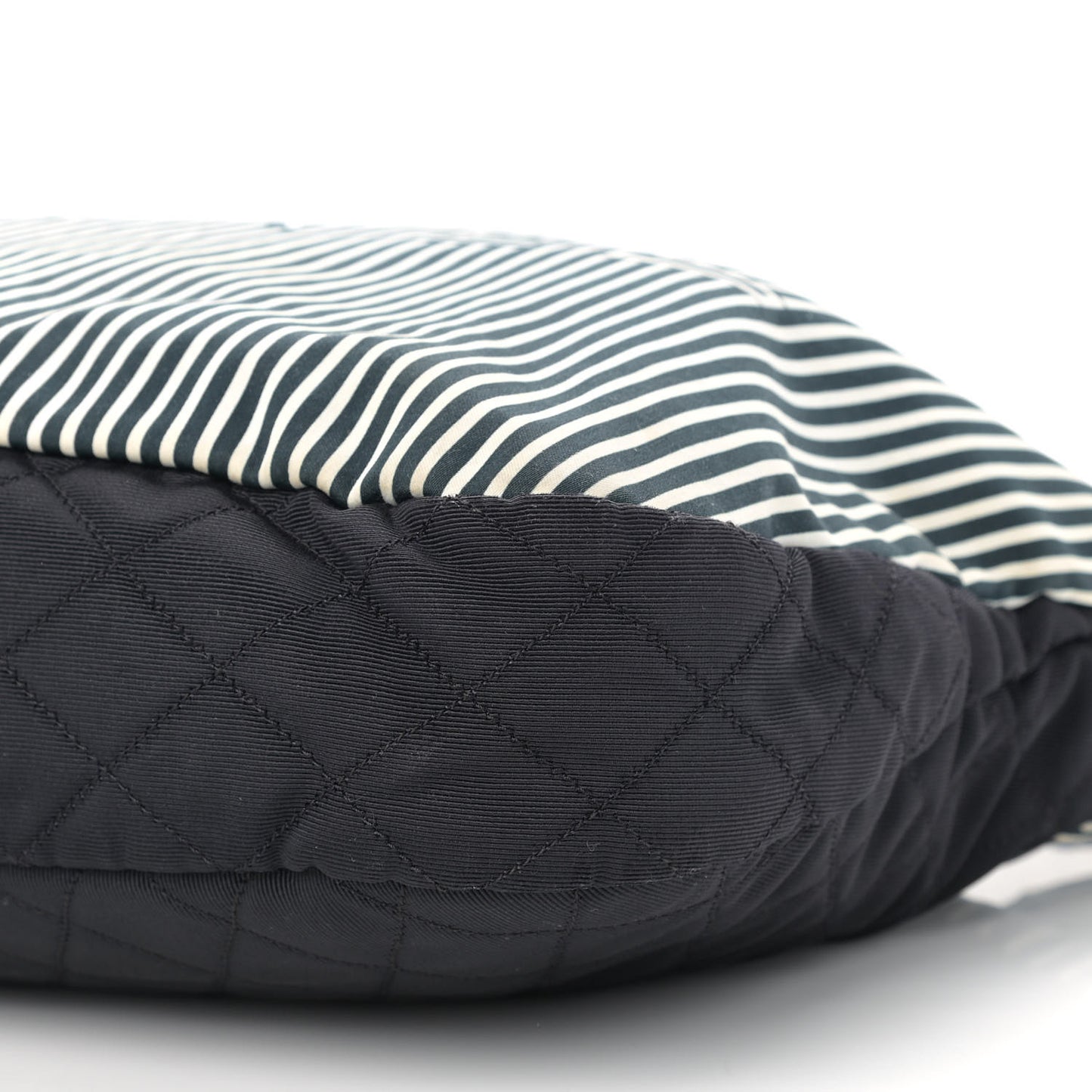 Striped Canvas Logo Tote Black