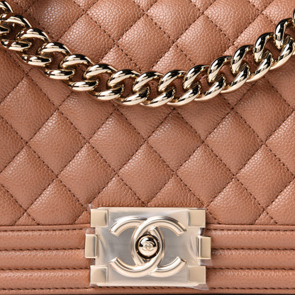 Chanel Caviar Quilted Medium Boy Flap Brown 7 of 10