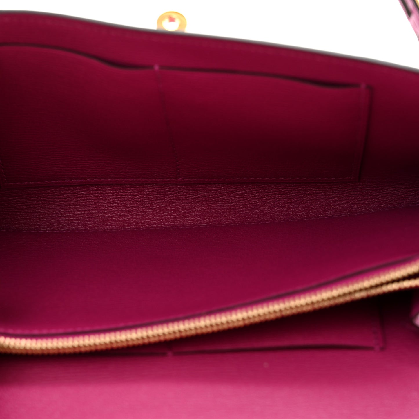 Matte Alligator Kelly Wallet To Go Rose Scheherazade