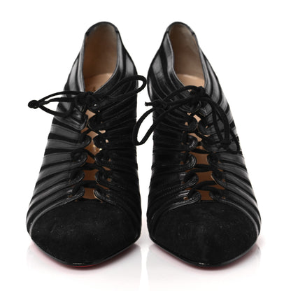 Christian Louboutin Suede Calfskin Inverness Apollo 100 Booties 36.5 Black 3 of 7
