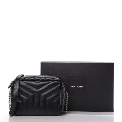 Saint Laurent Calfskin Y Quilted Monogram Small Loulou Bowling Bag Black 10 of 10