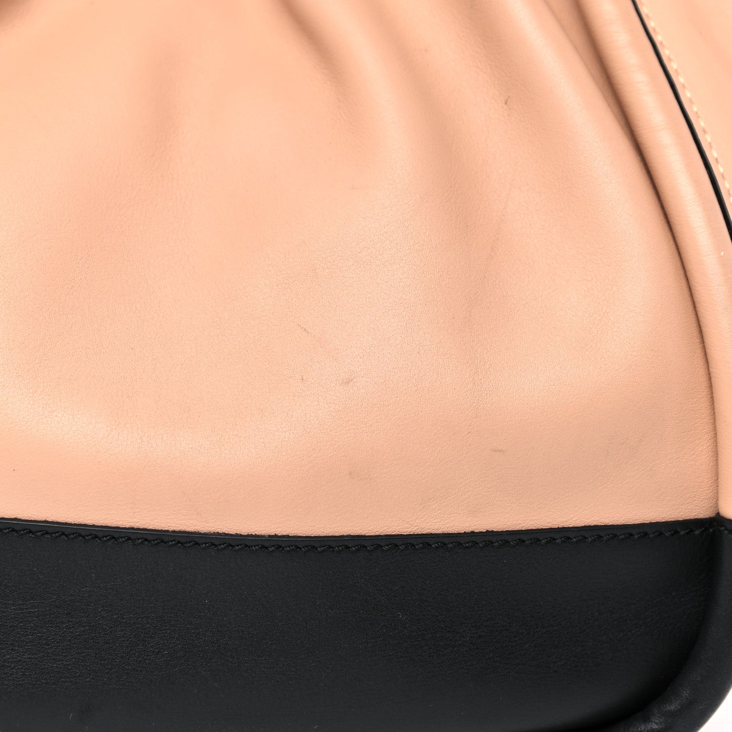 Proenza Schouler Calfskin Two Tone Ruched Tote Beige Black 14 of 16