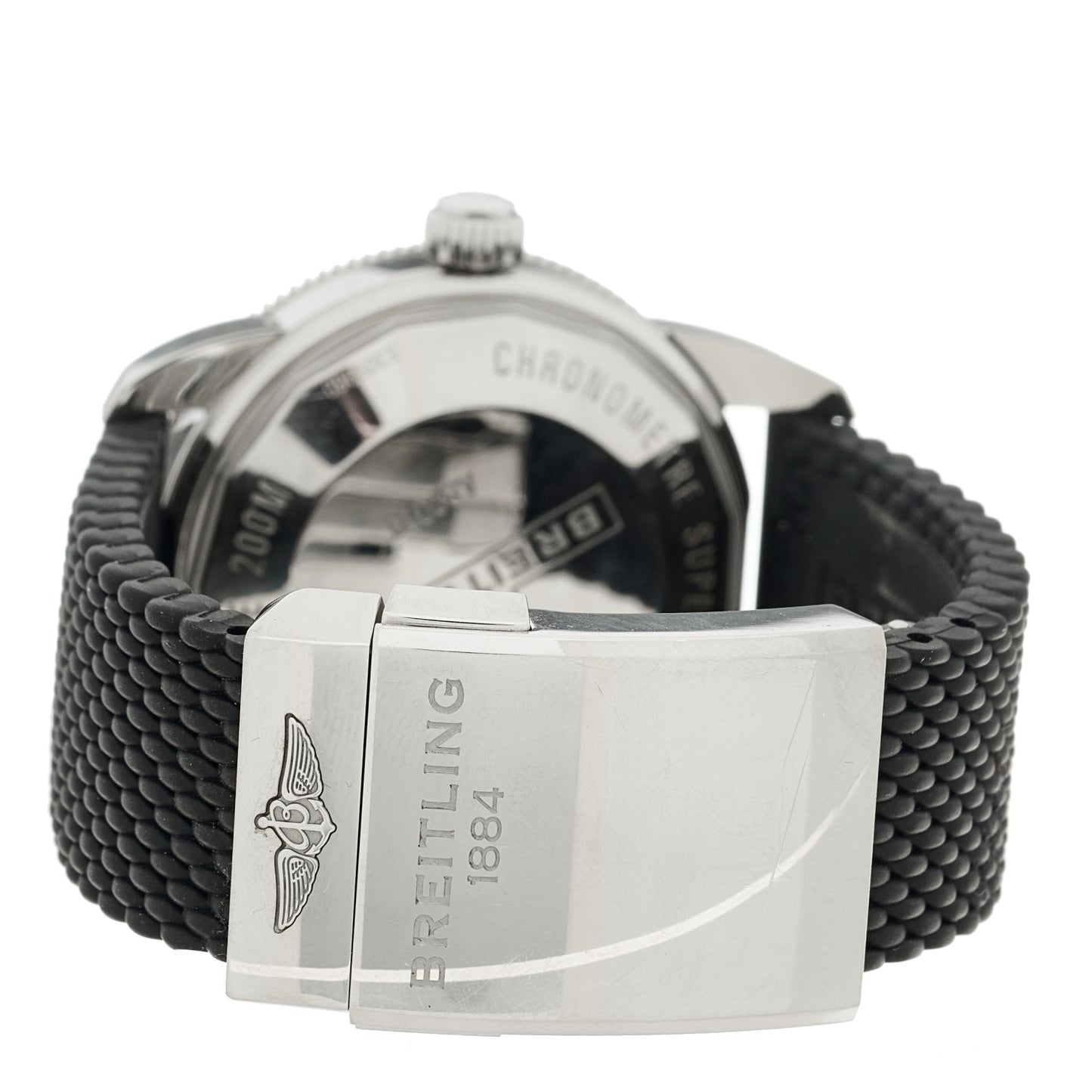 Stainless Steel Rubber 42mm Superocean Heritage II B20 Automatic Watch Blue AB2010121B1S1