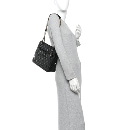 Chanel Patent Quilted Shopping Tote  Black 2 of 14
