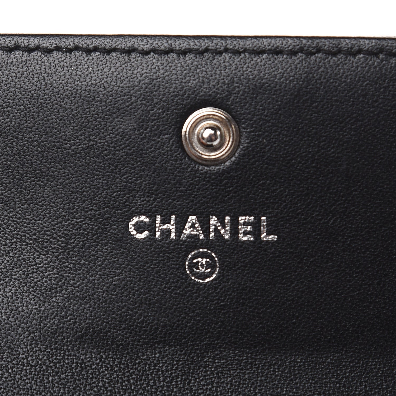 Chanel Lambskin Quilted Compact Boy Wallet Black 6 of 14