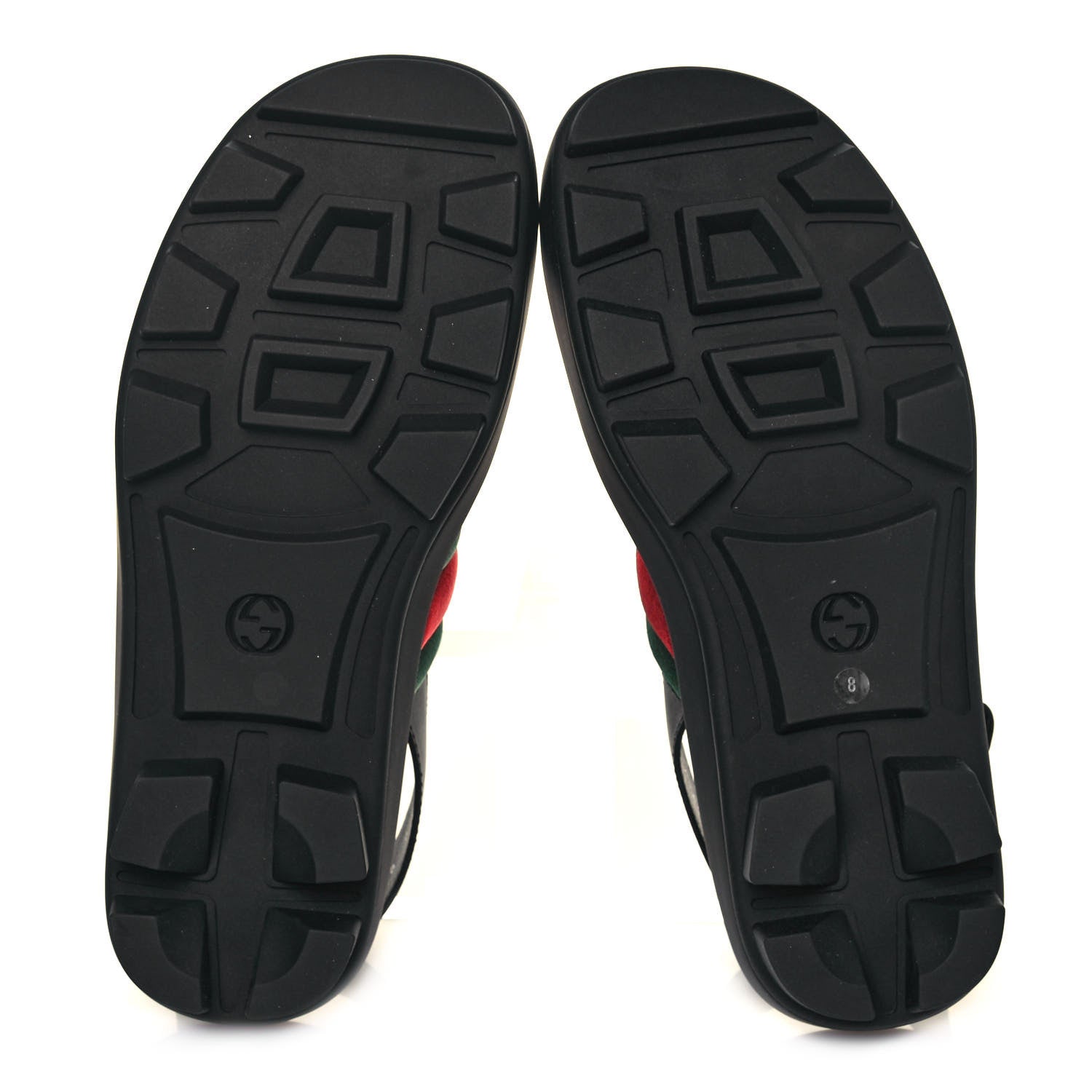 Gucci Nylon Cirano Lux Web Mens Cleat Sole Slingback Sandals 9 Green Red Black 5 of 9