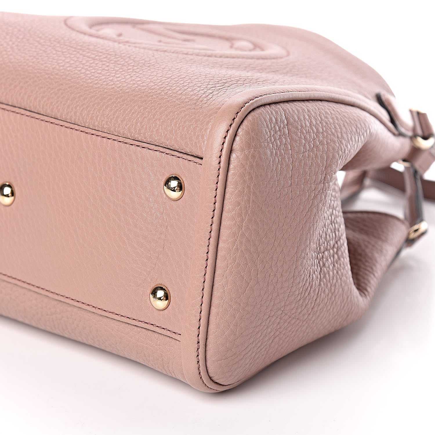 Gucci Pebbled Calfskin Small Soho Shoulder Bag Light Pink 11 of 11