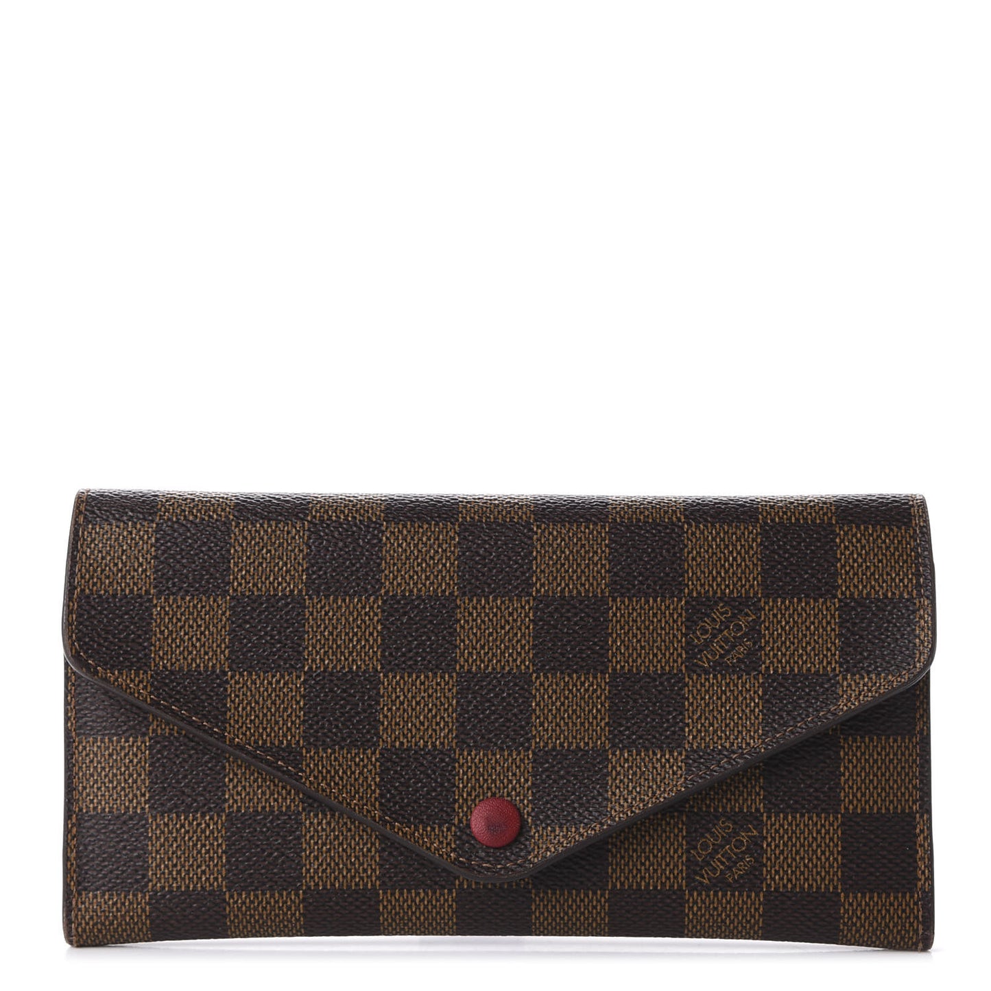 Damier Ebene Josephine Wallet Red
