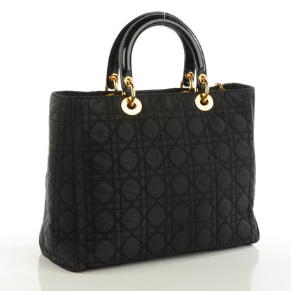 Christian Dior Nylon Cannage Large Lady Dior Black 3 of 7
