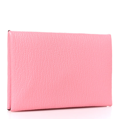 Hermes Chevre Mysore Verso Calvi Card Case Rose Ete Cuivre 3 of 9