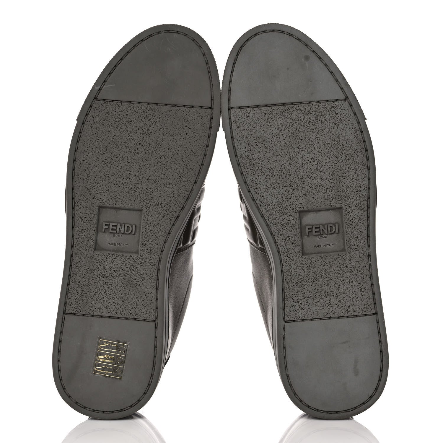 Fendi Vitello FF Embossed Womens Slip On Sneakers 36 Wood 4 of 10