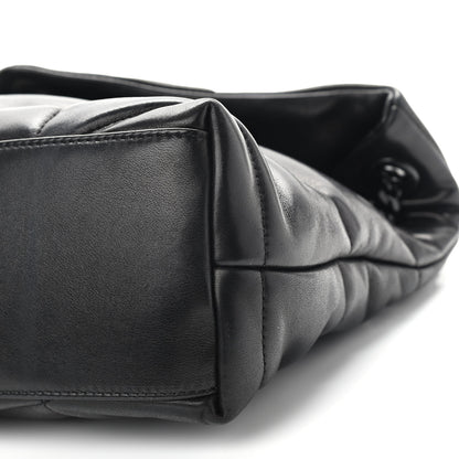 Saint Laurent Lambskin Quilted Small Loulou Puffer Monogram Chain Satchel Black 9 of 9