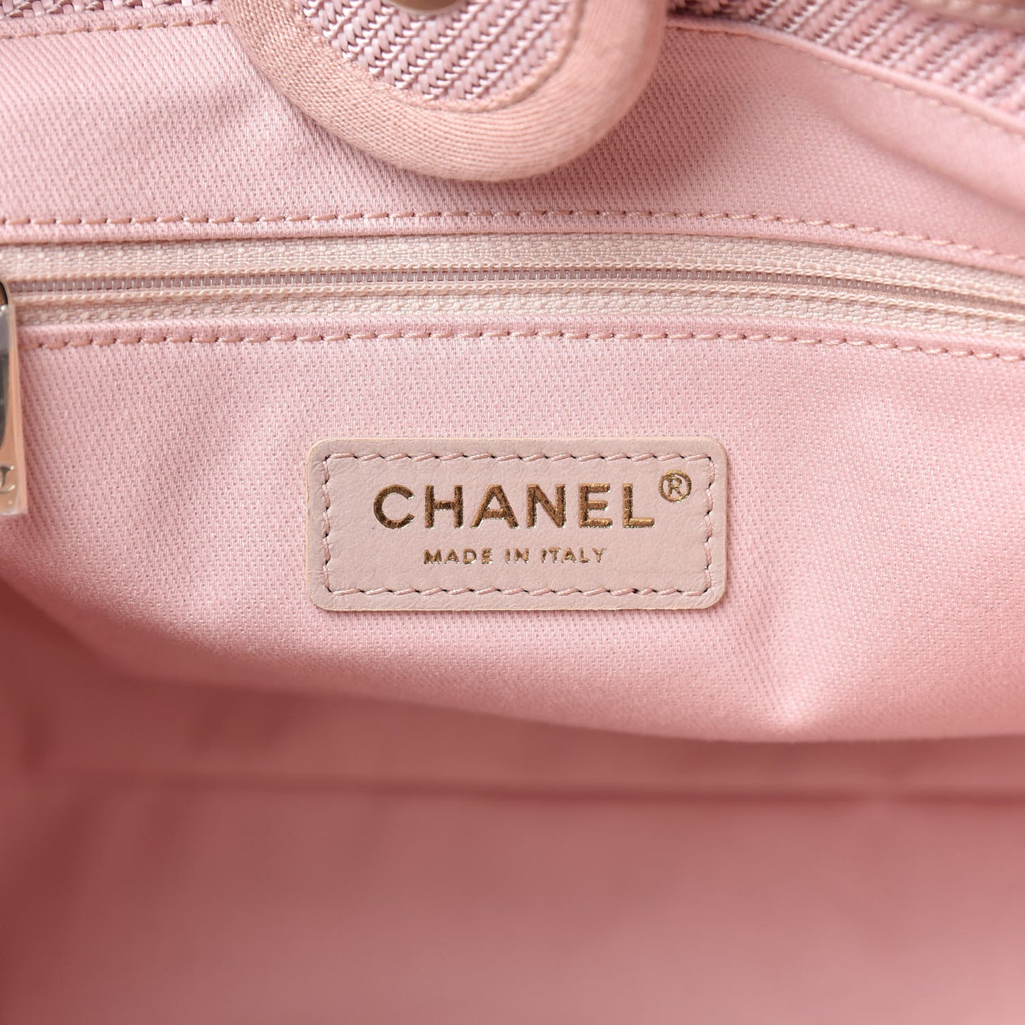 Mixed Fibers Calfskin Mini Deauville Tote Rose Pink