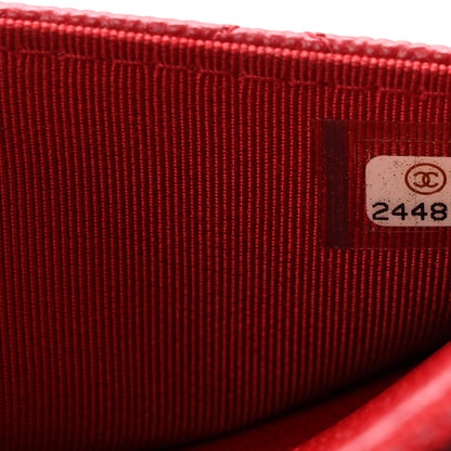 Chanel Caviar Quilted Wallet on Chain WOC Red 8 of 12
