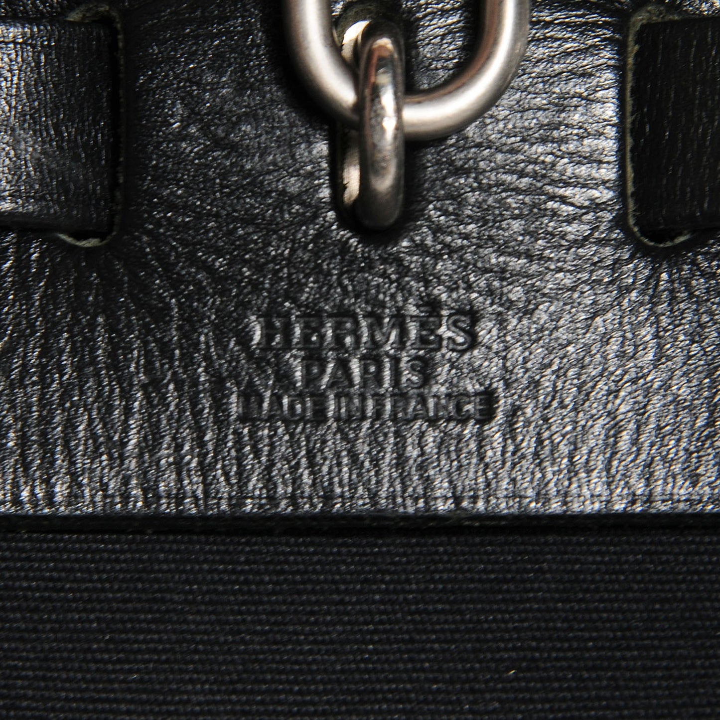 Vache Calfskin Toile Herbag 30 PM Black